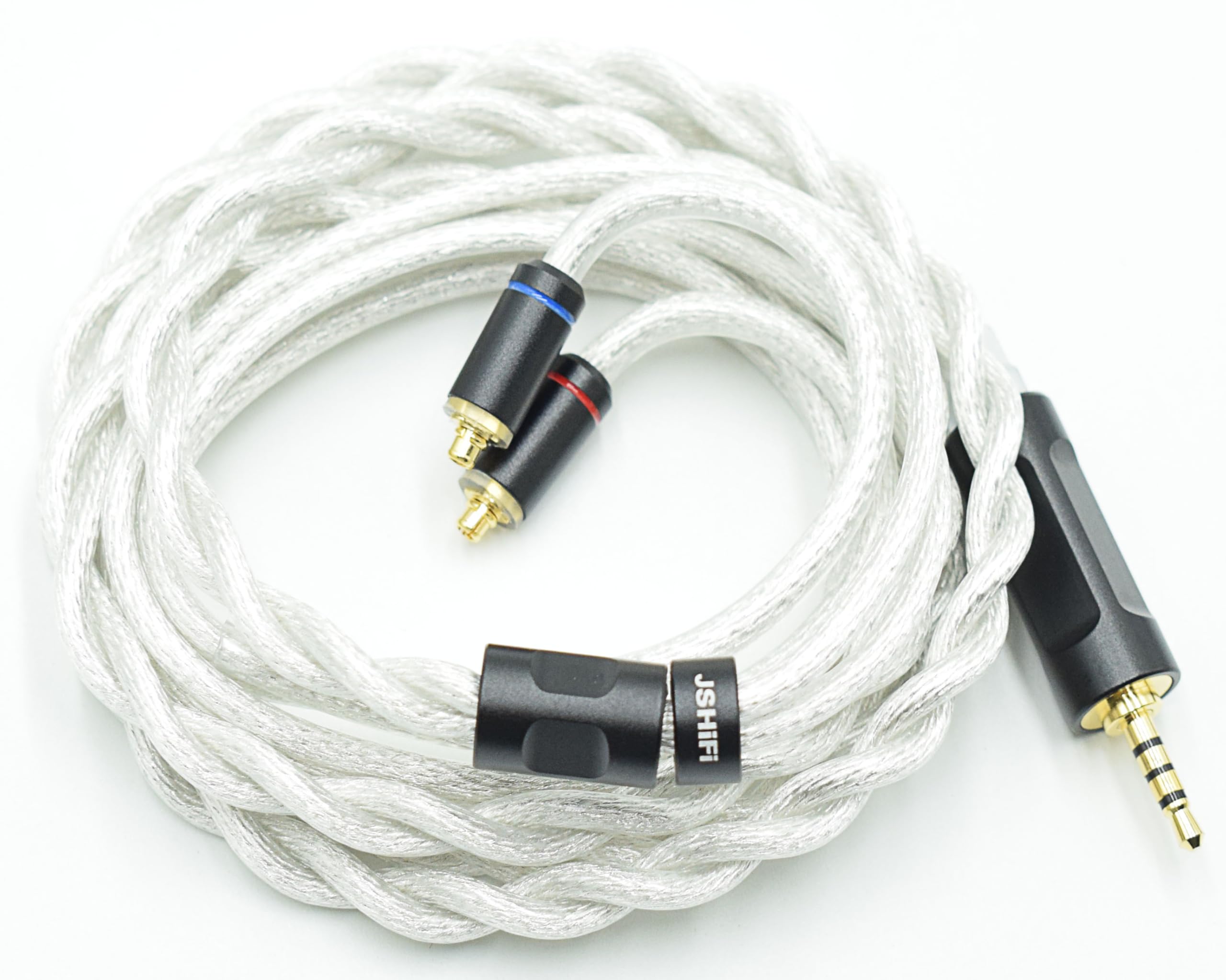 【JSHiFi-Memory】MMCX2.5mmリケーブル 2芯バランス同軸ケーブル銀メッキ・単結晶銅混合線材 2.5？イヤホンアップグレードケーブル MMCX Amazon | 【JSHiFi-Memory】MMCX2.5mmリケーブル 2芯バランス同軸